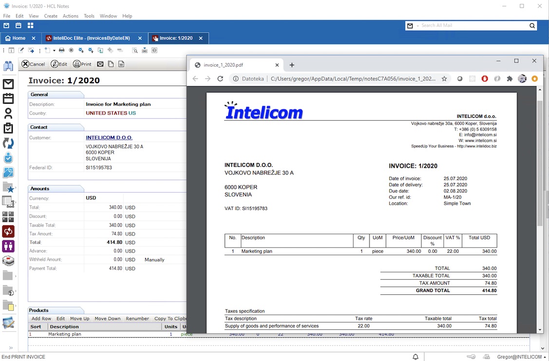 Intelidoc ERP - Poslovna rešitev